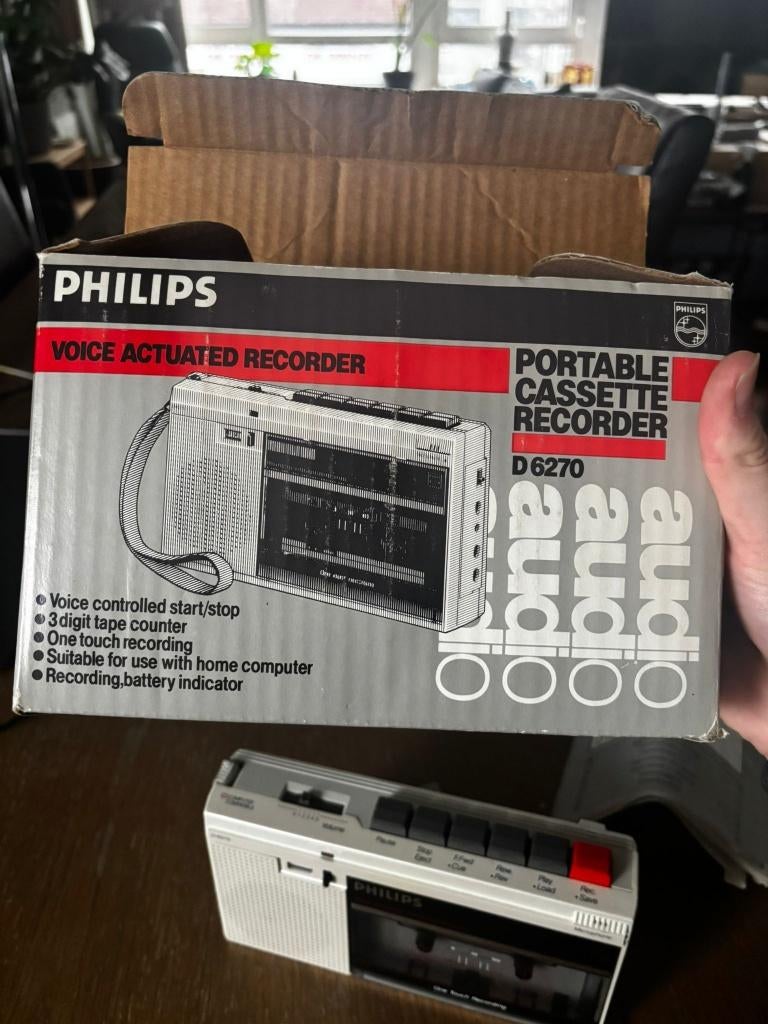 cassette recorder philips D6270, Ophalen of Verzenden, Enkel, Philips