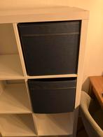 2x IKEA Drona bakken voor Kallax kast - Donkerblauw, Overige materialen, Gebruikt, Mand, Vierkant
