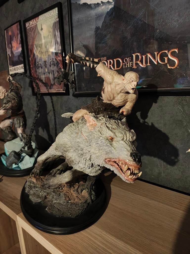 Azog on warg weta lord of the ring hobbit, Ophalen of Verzenden, Zo goed als nieuw, Beeldje of Buste