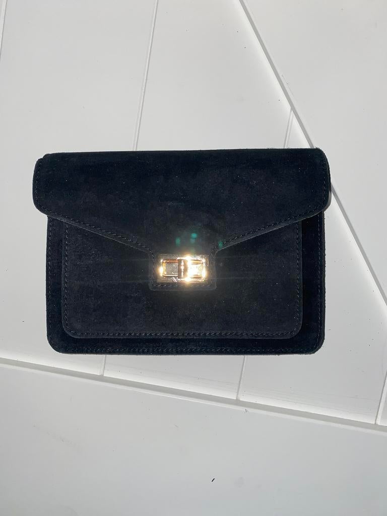 Suede tassen blauw of zwart zsm weg, Ophalen, Nieuw, Zwart