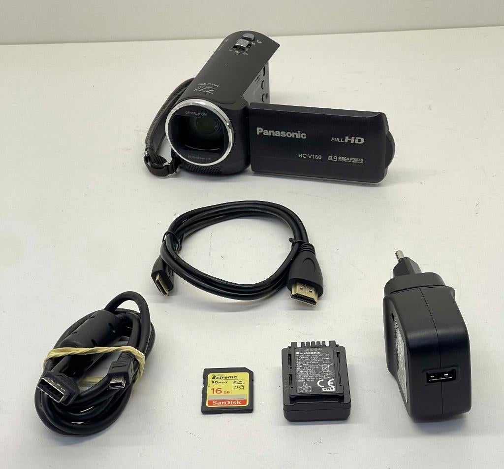 Panasonic HC-V160 Full HD camcorder, Audio, Tv en Foto, Videocamera's Digitaal, Full HD, N, Panasonic, N