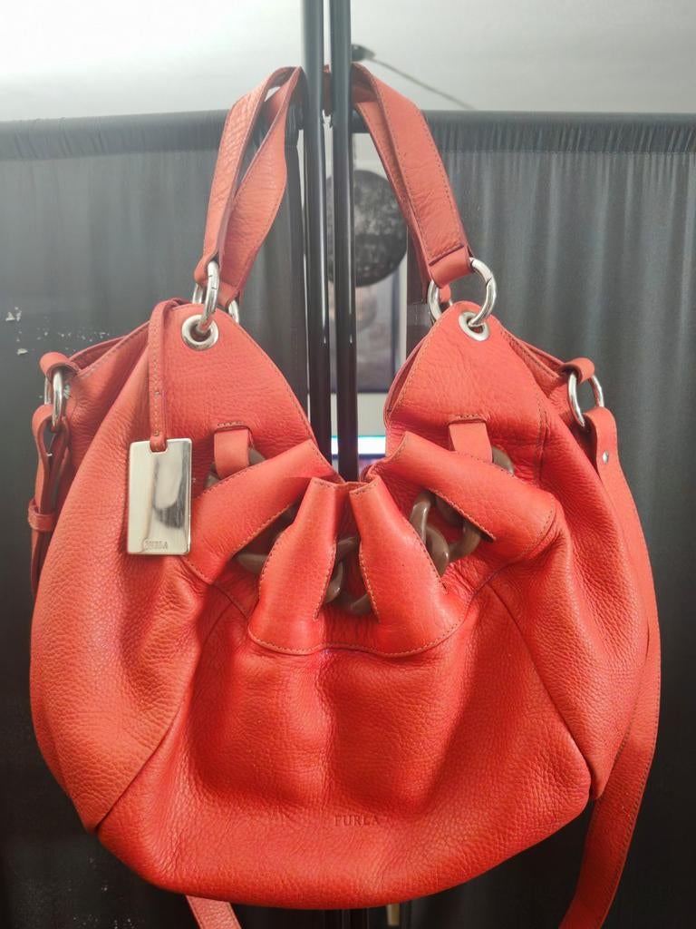 Furla leren tas 40x30cm met originele stofzak, Sieraden, Tassen en Uiterlijk, Tassen | Damestassen, Ophalen of Verzenden, Zo goed als nieuw