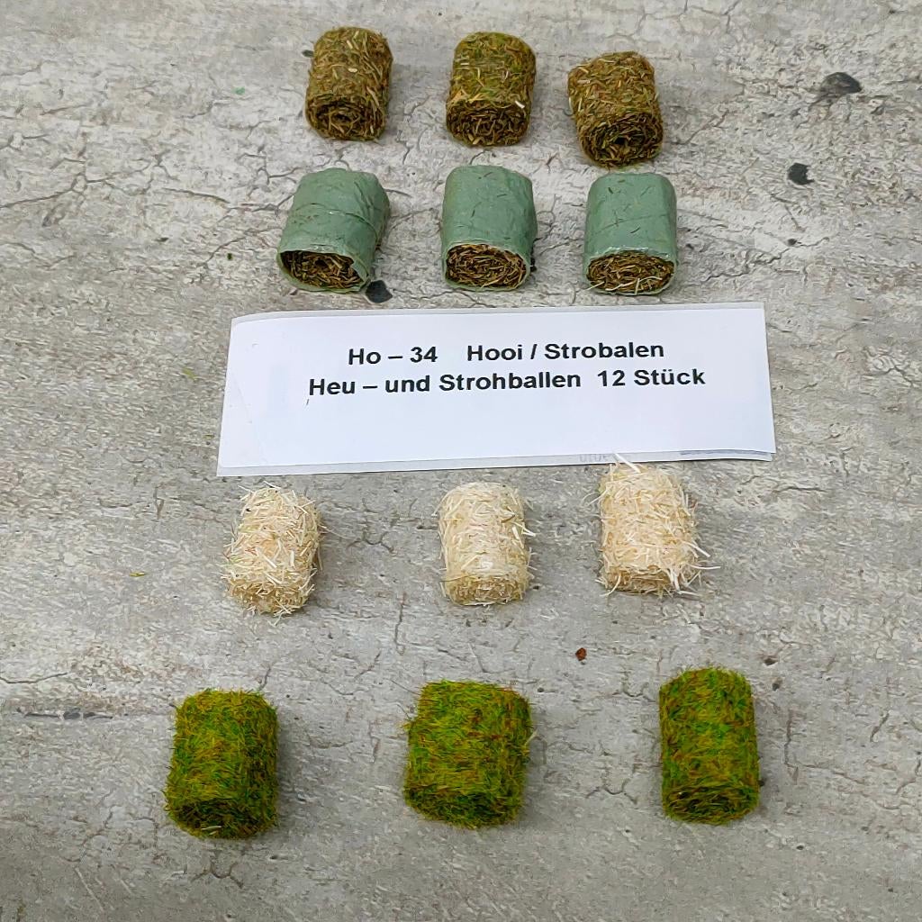 modeltrein Ho – 34  Hooi / stro balen, Gelijkstroom, Natuur, Nieuw, Ophalen of Verzenden