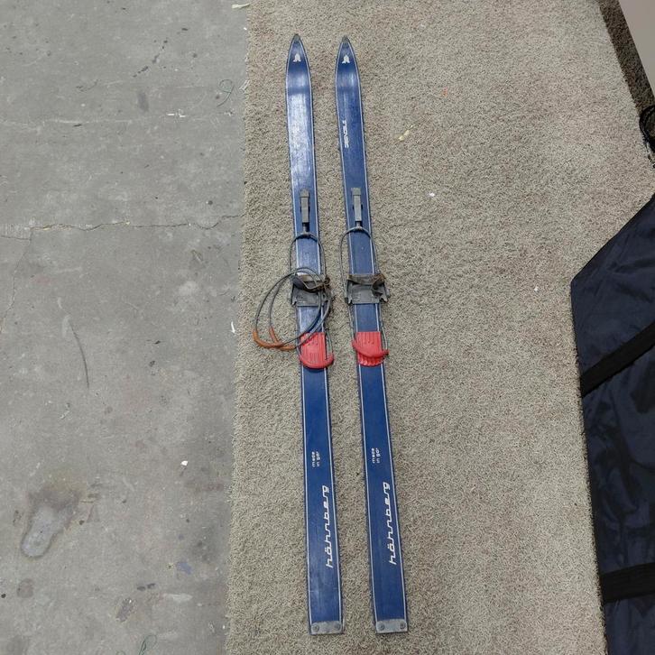 Vintage Hohnberg Grenoble houten ski's, Sport en Fitness, Skiën en Langlaufen, Gebruikt, Ski's, Skiën, Overige merken, 180 cm of meer