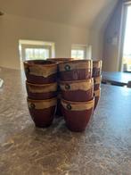 NIEUW!!! HKliving koffiekopjes - Bruin/Beige keramiek, Keramiek, Ophalen of Verzenden, Zo goed als nieuw, Overige stijlen