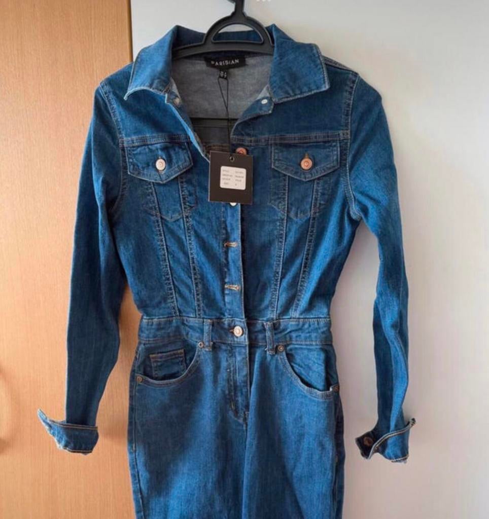 Jumpsuit  Jeans donkerblauw maat UK6 of 34 valt ruim nieuw, Kleding | Dames, Jumpsuits, Verzenden, Nieuw, Maat 34 (XS) of kleiner