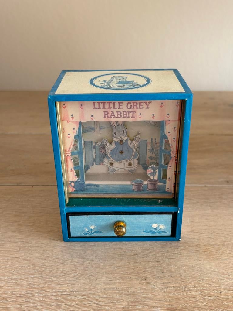 Vintage muziekdoos "Little Grey Rabbit" - Japan, Ophalen of Verzenden, Gebruikt