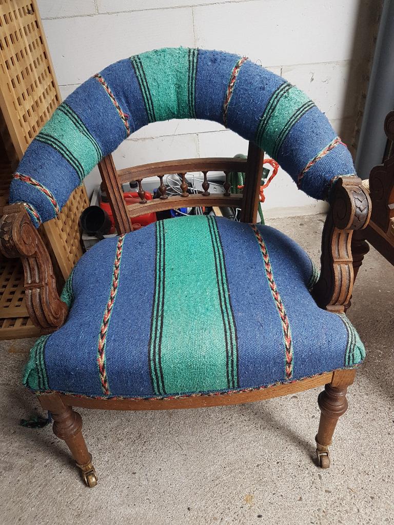 Antieke eiken fauteuil, Antiek en Kunst, Ophalen of Verzenden