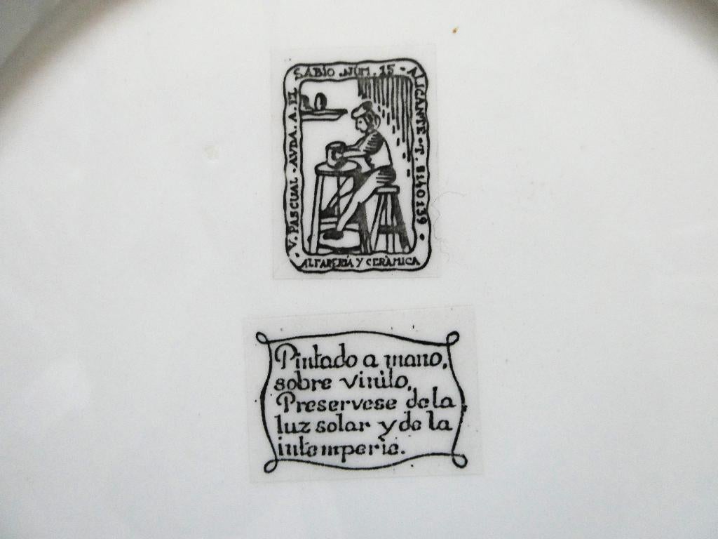 Wandbord San Jorge Sint Joris en de Draak atelier Spanje, Ophalen of Verzenden