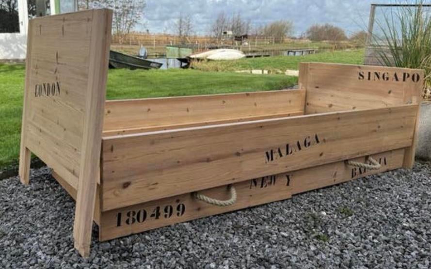 Stoer kinderbed en hang/leg kast Nautische details, Ophalen