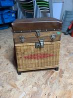 Vintage vismand riet/hout, Ophalen of Verzenden, Zo goed als nieuw