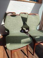 Vier vintage eetkamerstoelen, Huis en Inrichting, Stoelen, Ophalen of Verzenden, Zo goed als nieuw, Overige kleuren, Vier
