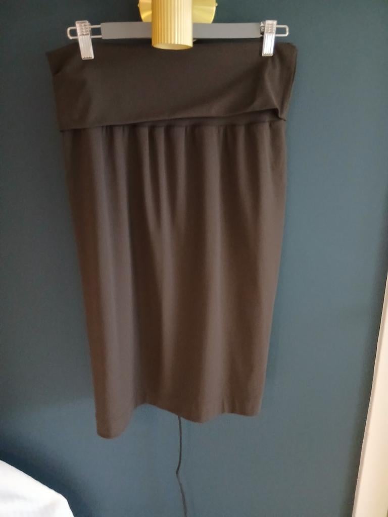 Donkerbruine rok van Moq Maat 40/42, Maat 38/40 (M), Bruin, Ophalen of Verzenden, Zo goed als nieuw