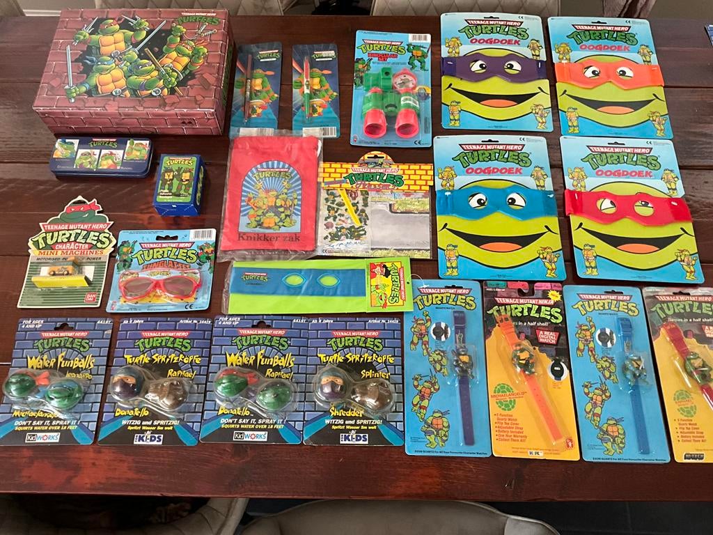 1990 complete verzameling the Ninja turtles TMNT geseald, Ophalen of Verzenden, Nieuw, Blauw, Jongen of Meisje