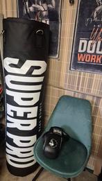 Super Pro bokszak en bokshandschoenen stootkussen, Sport en Fitness, Boksen, Ophalen of Verzenden, Zo goed als nieuw, Bokszak