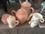 Riviera Maison Roze Theepotten, Bekers en Hart Schaal, Gebruikt, Keramiek, Ophalen of Verzenden, Overige stijlen