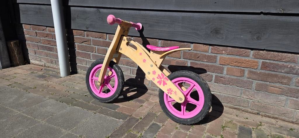 Houten loopfiets roze - Ideaal voor de kleintjes!, Ophalen