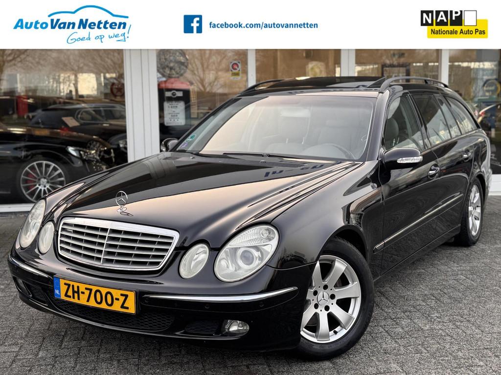 Mercedes E-klasse Combi 320 V6 Automaat,Elegance,Leder,Schui, Auto's, Mercedes-Benz, Automaat, Gebruikt, Beige, Zwart