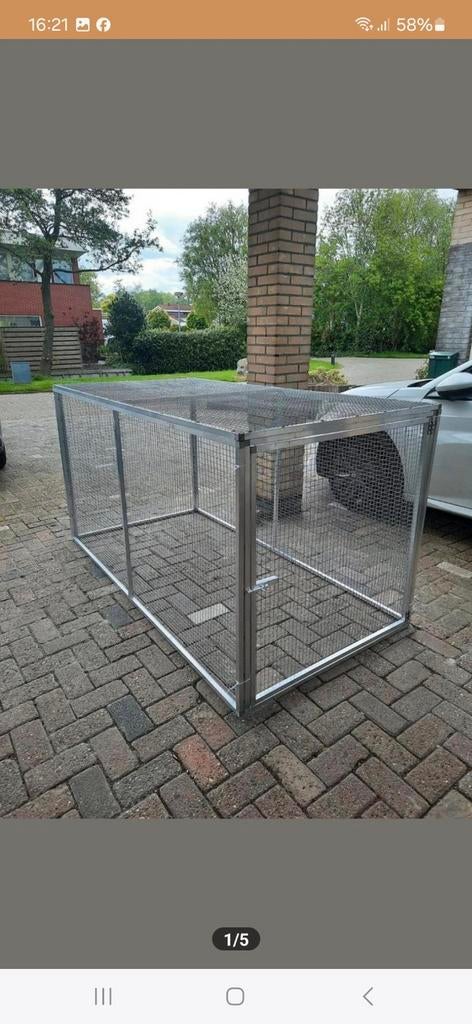 Kippenren van aluminium gazen panelen, Dieren en Toebehoren, Pluimvee | Toebehoren, Ophalen, Kippenhok of Kippenren