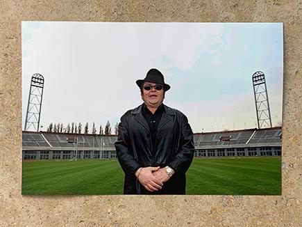 Org kl foto 20x30cm Andre Hazes in Olymp stadion 11-04-2002, Verzenden, Nieuw, Foto of Kaart