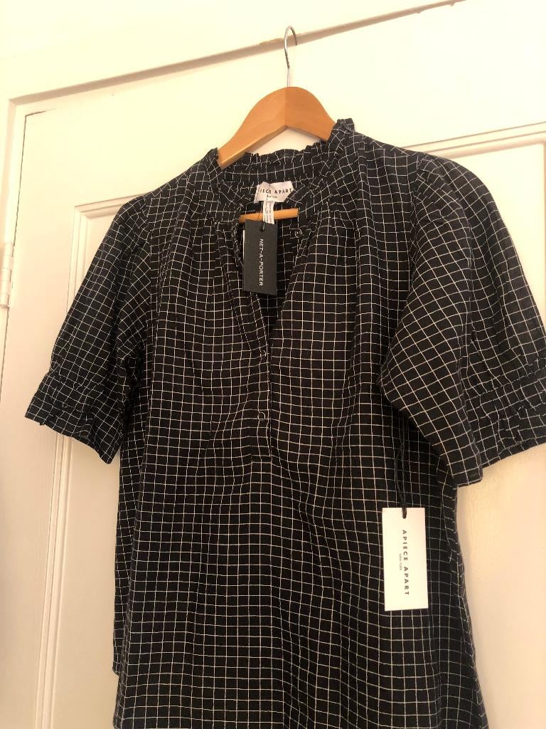NIEUW Apiece Apart blouse / top Los Altos katoen mt S (M), Verzenden, Zwart, Nieuw, Maat 36 (S)