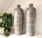 HS pottery Set van 2 grote grijzen vazen 60 cm hoog, Ophalen, Steen, Overige kleuren, Zo goed als nieuw