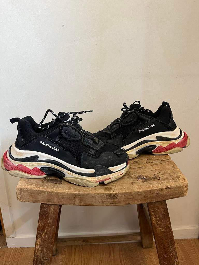 Balenciaga Triple S, Kleding | Heren, Schoenen, Gedragen, Sneakers of Gympen, Zwart, Ophalen of Verzenden