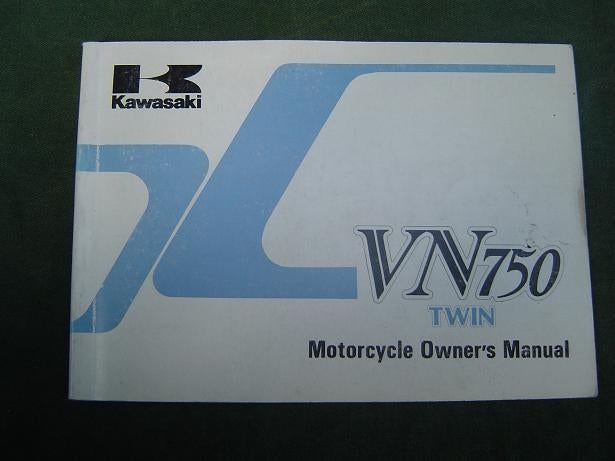 Kawasaki VN750 1985 motorcycle owner's manual VN750-A2, Ophalen of Verzenden, Kawasaki