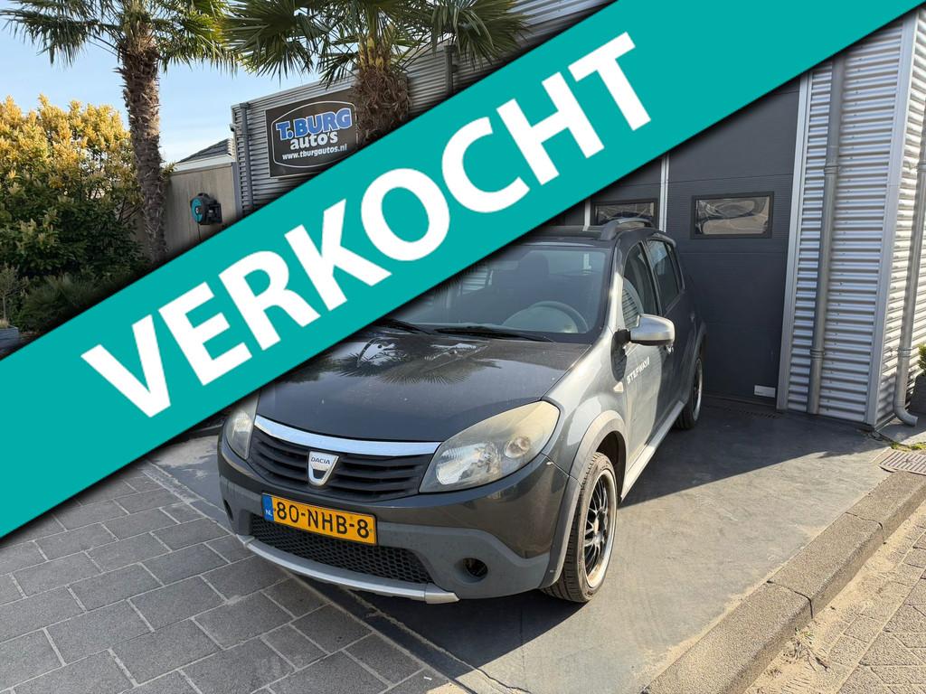 Dacia Sandero 1.6 Stepway AIRCO Bieden, Auto's, Dacia, 4 cilinders, 1070 kg, Origineel Nederlands, Bedrijf