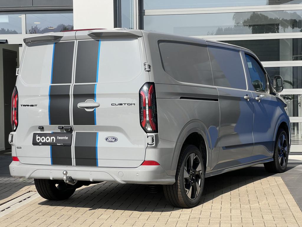 Ford Transit Custom 320 2.5 PHEV L2H1 Sport | Trekhaak | Cam, 12 maanden, 232 pk, Zwart, 4 cilinders