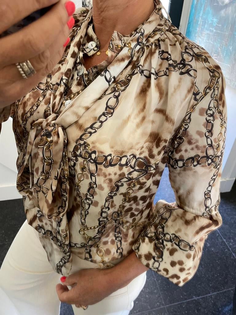 Studio MO, prachtige / leuke strikblouse, S, Ophalen of Verzenden, Nieuw, Maat 36 (S)