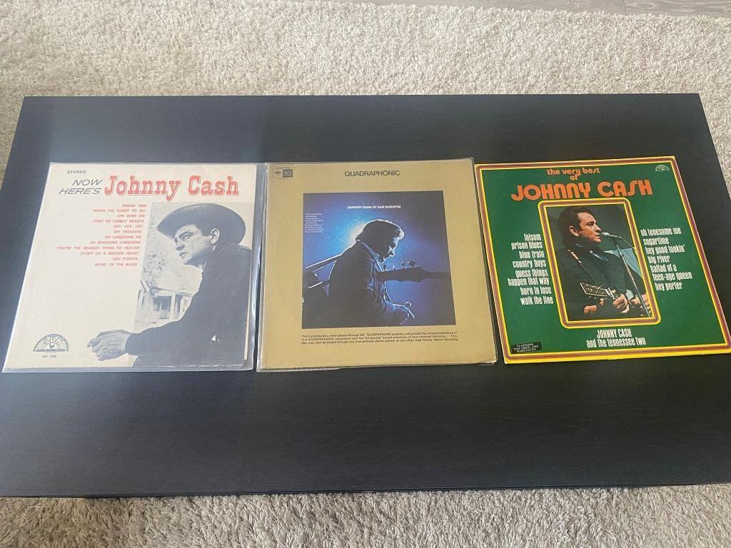 3X johnn Cash LP's, Cd's en Dvd's, Inclusief binnenhoes, Ophalen of Verzenden, Gebruikt, 12 inch