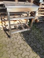 RVS Barbecue op wielen met deksel, Tuin en Terras, Houtskoolbarbecues, Ophalen