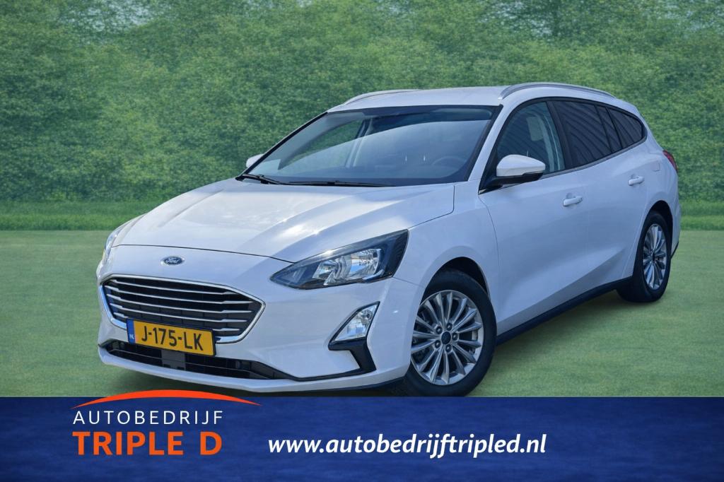 Ford FOCUS WAGON 1.0 EcoBoost Hybrid Titanium X Business, Stof, 1288 kg, Met garantie (alle), Wit