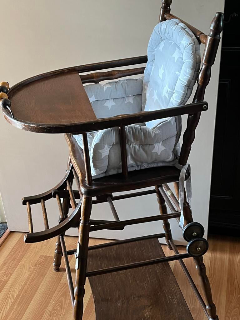 Antieke kinderstoel met verkleinen, Ophalen, Gebruikt, Meegroeistoel, Stoelverkleiner
