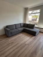 Te Koop Grijze stoffen hoekbank, Huis en Inrichting, Ophalen, Hoekbank, Zo goed als nieuw, Stof