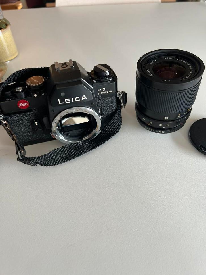 Leica vario elmar E60 28-70mm + leica R3, Audio, Tv en Foto, Fotocamera's Analoog, Gebruikt, Spiegelreflex, Leica, Ophalen of Verzenden