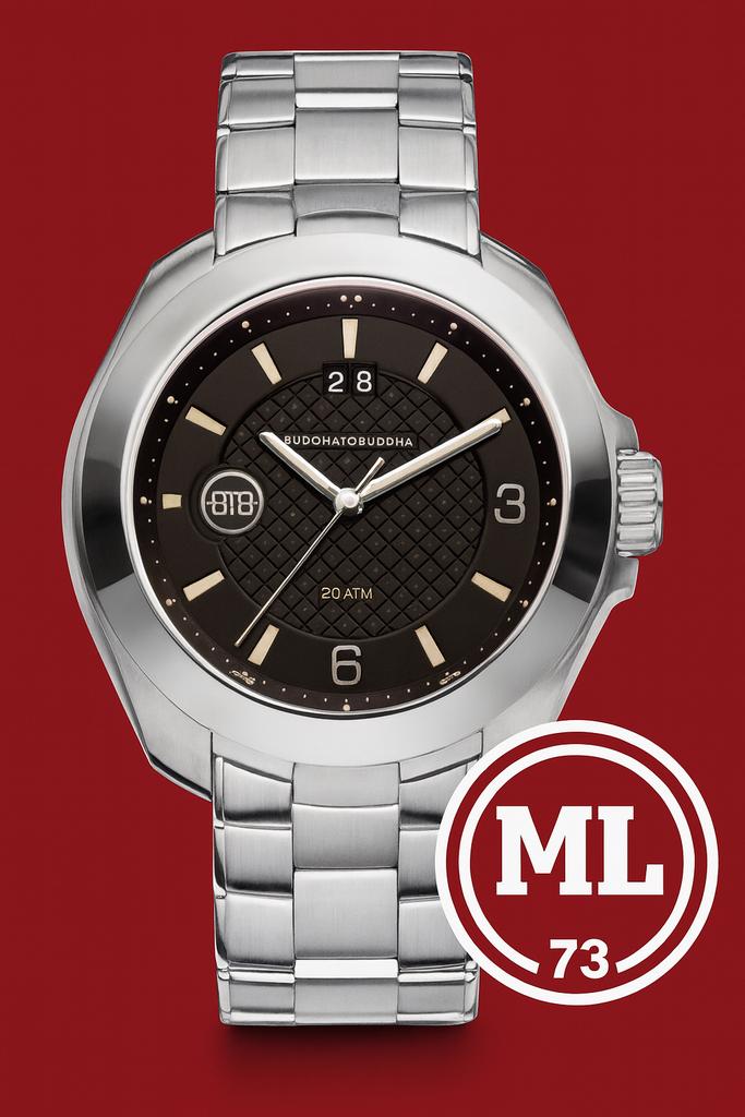 Buddha to Buddha Horloge BTB.M.R.3H.3.1 - Stalen Polshorloge, Overige merken, Staal, Polshorloge, Ophalen of Verzenden