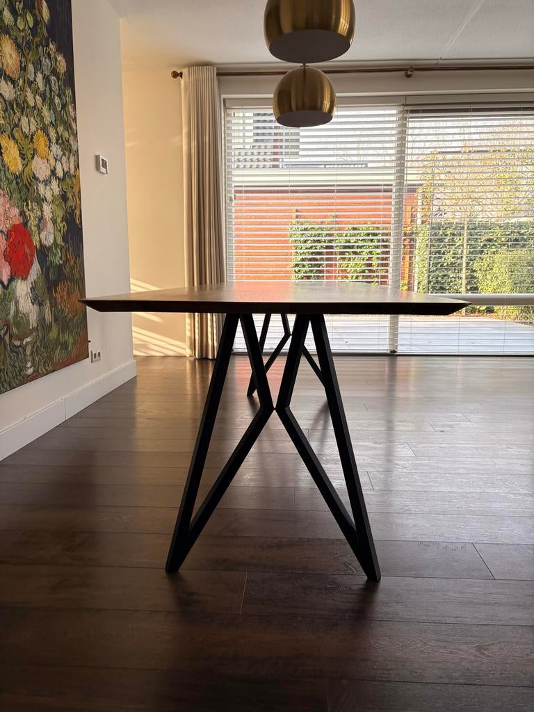 Studio Henk Slim Butterfly Eiken Eettafel 240cm, Ophalen, Eikenhout, 50 tot 100 cm, Vijf personen of meer