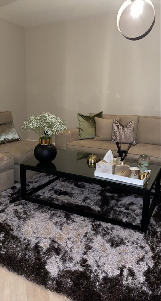 Richmond Zwarte Salontafel plus glasplaat - 130x80x40 cm, Ophalen, Gebruikt, 100 tot 150 cm, 50 tot 100 cm