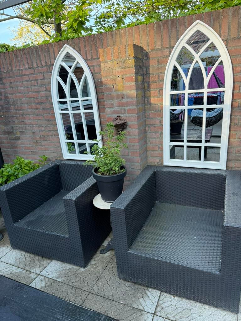 Gratis af te halen: 2 tuinstoelen!!, Tuin en Terras, Tuinsets en Loungesets, 2 zitplaatsen, Kunststof, Gebruikt, Ophalen of Verzenden