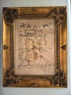 Salvador Dali 1/1 ingekleurd met aquarel met certificaat, Antiek en Kunst, Kunst | Etsen en Gravures, Ophalen of Verzenden