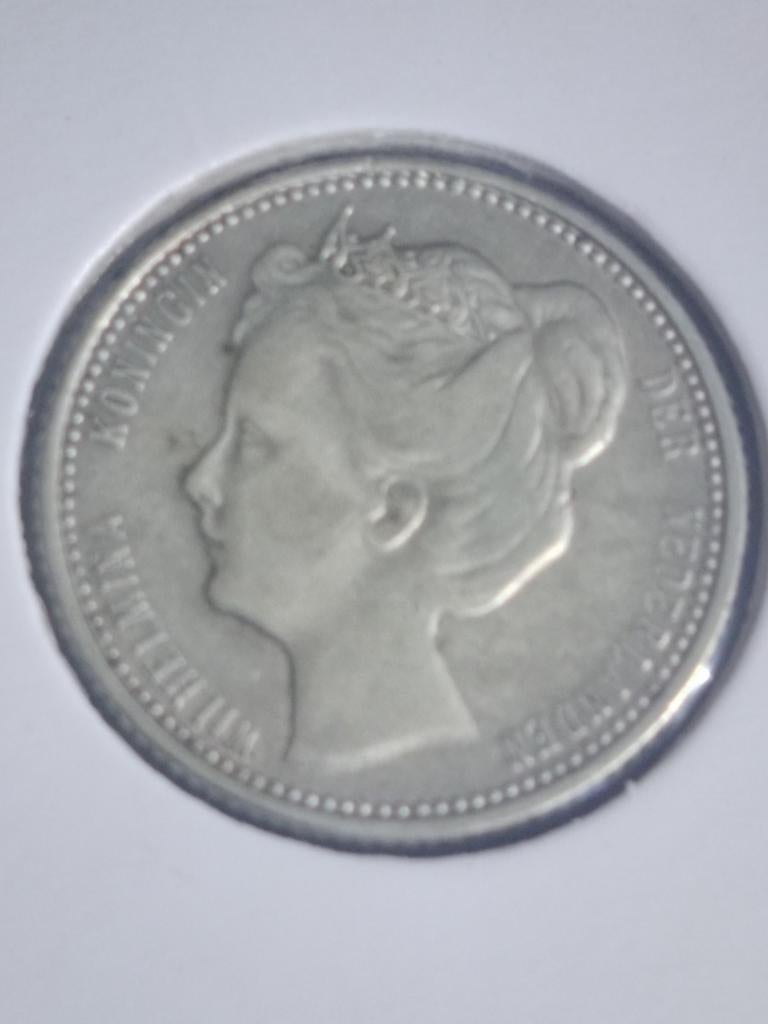 25 cent 1906 Wilhelmina mooie kwaliteit, Postzegels en Munten, Munten | Nederland, Ophalen of Verzenden, Koningin Wilhelmina, 25 cent