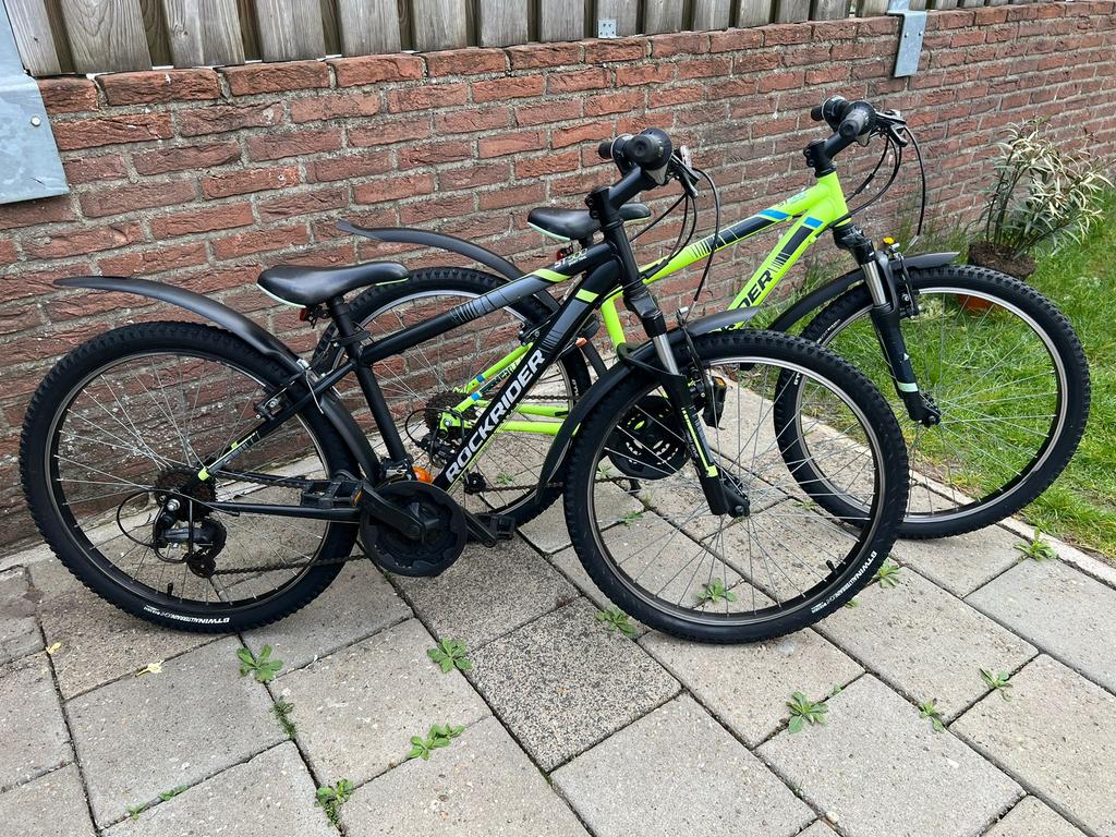 2 Rockrider  ST500 Mountainbikers Jongensfietsen 24 inch, Fietsen en Brommers, Fietsen | Jongens, Ophalen, Zo goed als nieuw, 24 inch