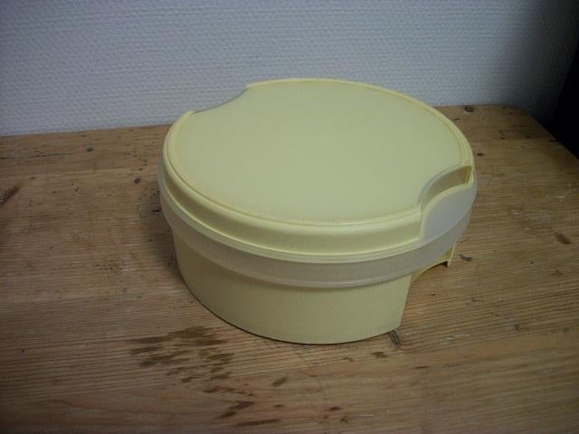 Tupperware Koektrommel ( geel ), Ophalen of Verzenden, Gebruikt, Geel, Overige typen