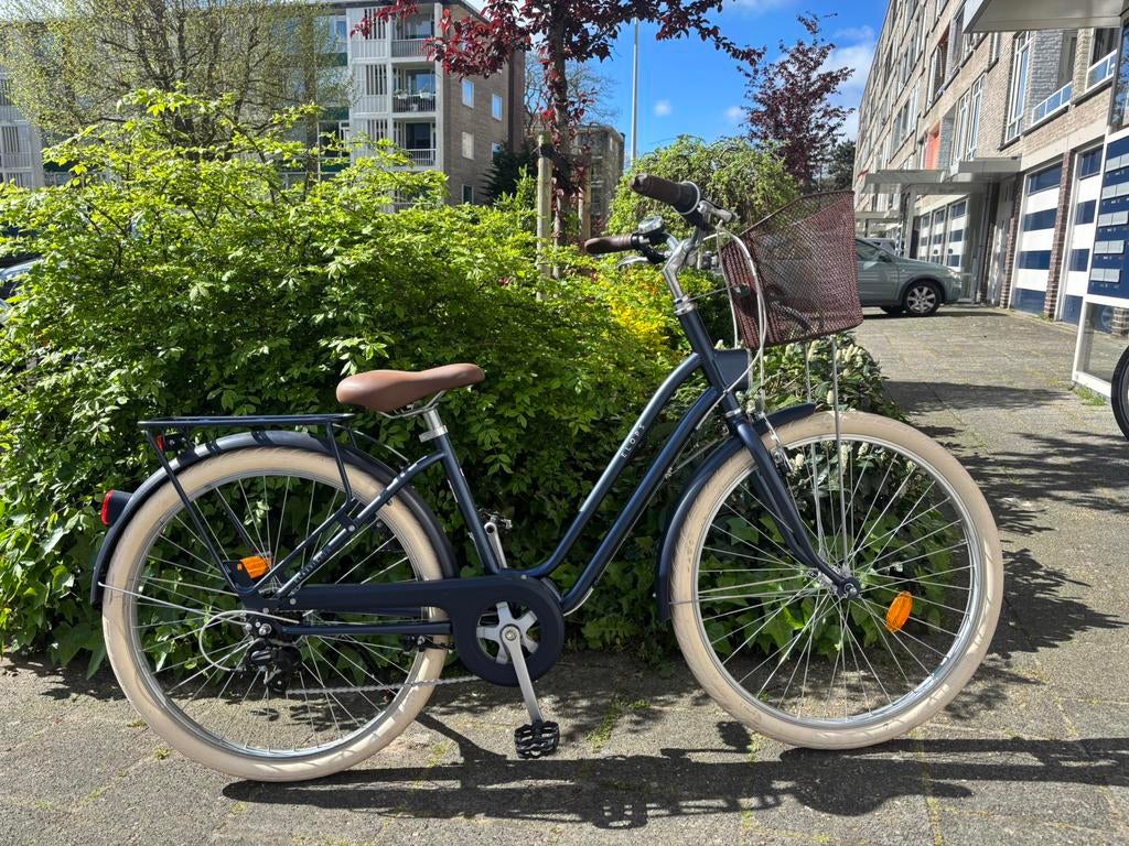 Elops City Bike 520 - Navy Blue, Fietsen en Brommers, Elektrische fietsen, Zo goed als nieuw, Overige merken, Minder dan 47 cm