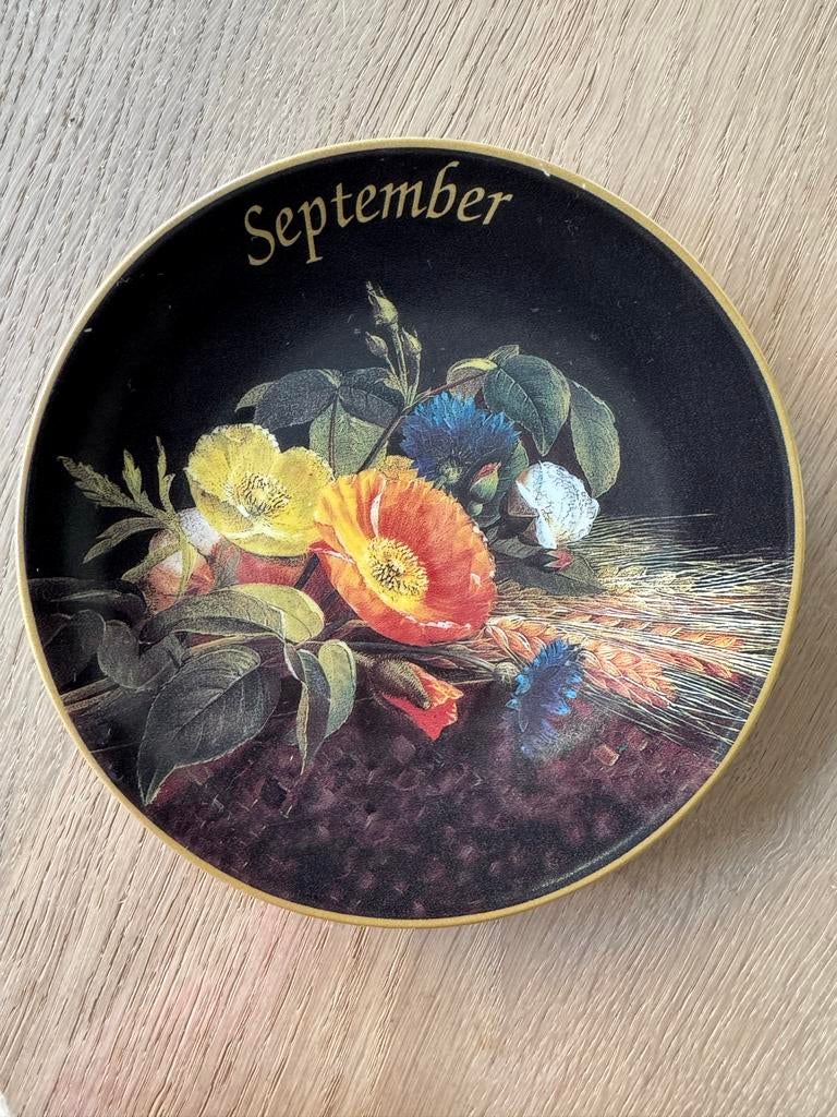 Wandbord H. Hellesen Papaver Korenaren, König Porzellan, Ophalen of Verzenden