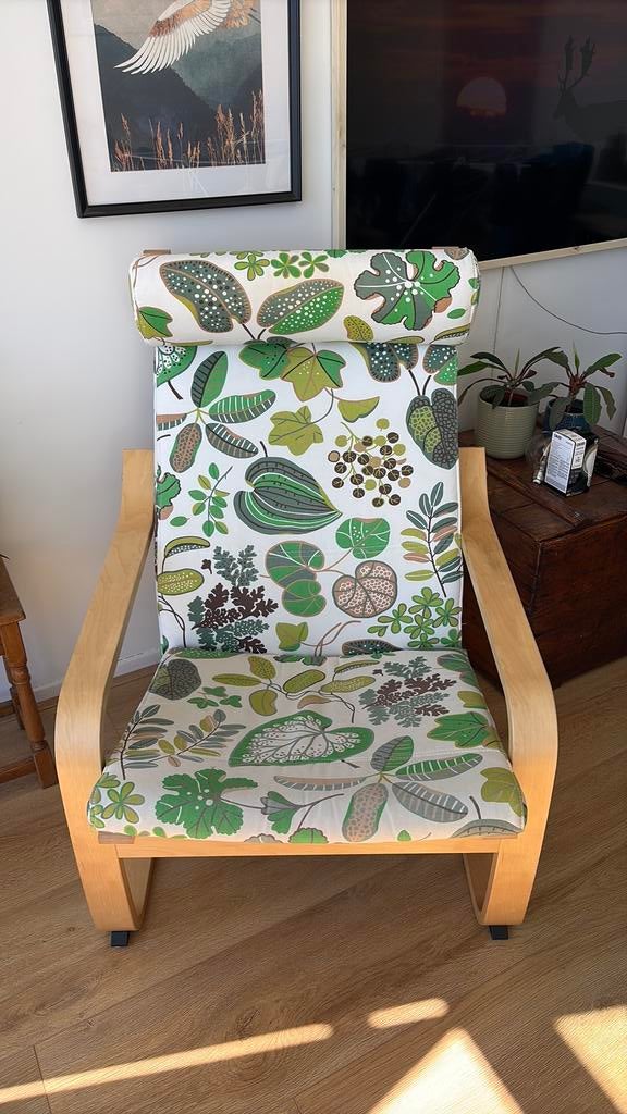 Poang stoel Ikea bladmotief, Ophalen, Zo goed als nieuw