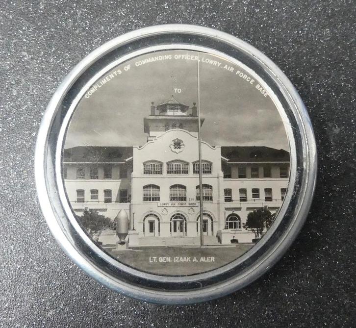 Lowry Air Force Base oude presse papier Izaak A. Aler USA, Verzamelen, Militaria | Algemeen, Luchtmacht, Overige typen, Amerika