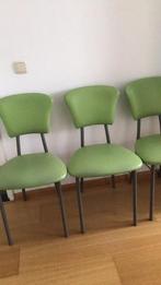 3 groene kunst leren stoelen, Huis en Inrichting, Stoelen, Ophalen of Verzenden, Overige kleuren